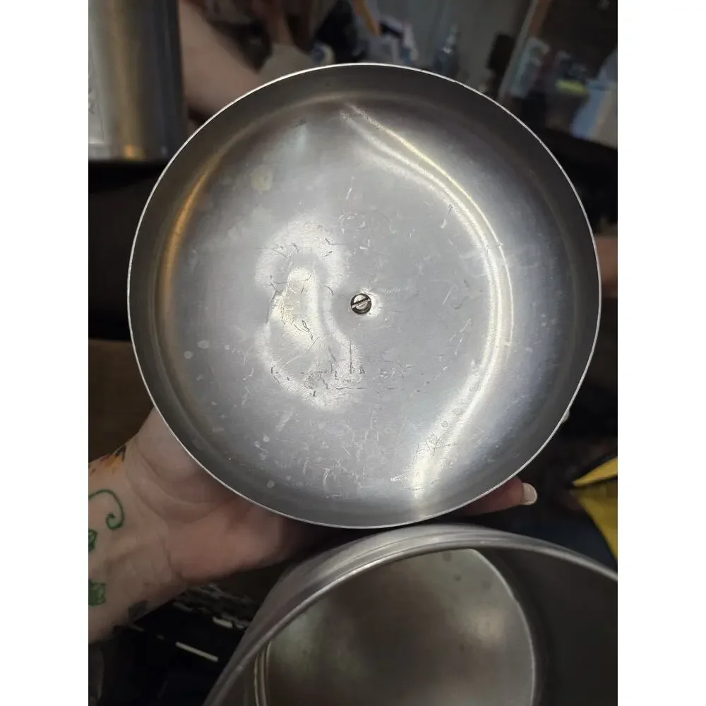 Vintage Mid Century Aluminum Kitchen Canister Set Flour Sugar Coffee Tea Grease